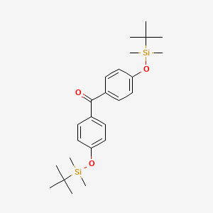 molecular formula C25H38O3Si2 B14320180 Bis(4-{[tert-butyl(dimethyl)silyl]oxy}phenyl)methanone CAS No. 111983-37-0