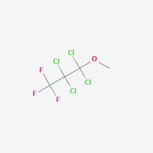 molecular formula C4H3Cl4F3O B14320263 1,1,2,2-Tetrachloro-3,3,3-trifluoro-1-methoxypropane CAS No. 112331-99-4