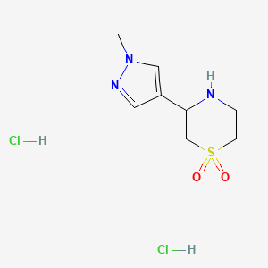 3-(1-methyl-1H-pyrazol-4-yl)-1lambda6-thiomorpholine-1,1-dione dihydrochloride
