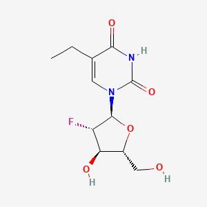 molecular formula C11H15FN2O5 B1432031 1-(2'-Deoxy-2'-fluoro-Beta-D-arabinofuranosyl)-5-ethyluracil CAS No. 1417190-75-0