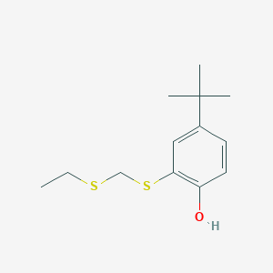 4-Tert-butyl-2-{[(ethylsulfanyl)methyl]sulfanyl}phenol