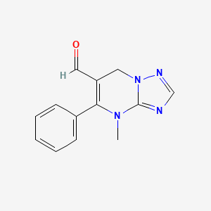 4-methyl-5-phenyl-4H,7H-[1,2,4]triazolo[1,5-a]pyrimidine-6-carbaldehyde