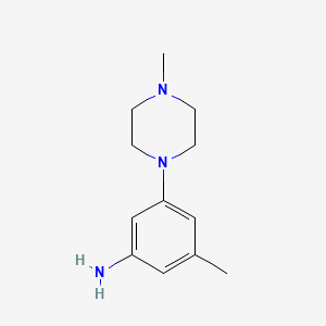 molecular formula C12H19N3 B1432036 3-Methyl-5-(4-methylpiperazin-1-yl)aniline CAS No. 1283736-97-9