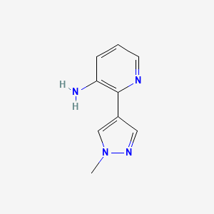 molecular formula C9H10N4 B1432037 2-(1-methyl-1H-pyrazol-4-yl)pyridin-3-amine CAS No. 1554842-76-0