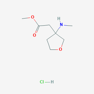 Methyl 2-[3-(methylamino)oxolan-3-yl]acetate hydrochloride