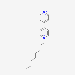 molecular formula C19H28N2+2 B14320390 1-Methyl-1'-octyl-4,4'-bipyridin-1-ium CAS No. 105834-92-2