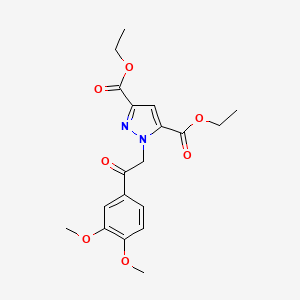 diethyl 1-[2-(3,4-dimethoxyphenyl)-2-oxoethyl]-1H-pyrazole-3,5-dicarboxylate