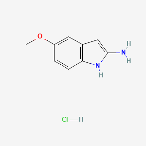 molecular formula C9H11ClN2O B1432042 5-methoxy-1H-indol-2-amine hydrochloride CAS No. 1803567-34-1
