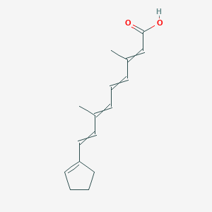 molecular formula C16H20O2 B14320536 9-(Cyclopent-1-EN-1-YL)-3,7-dimethylnona-2,4,6,8-tetraenoic acid CAS No. 102841-47-4