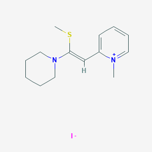 1-Methyl-2-(2-(methylthio)-2-piperidinovinyl)pyridinium iodide