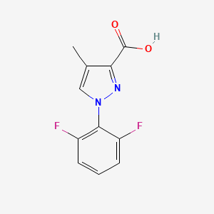 molecular formula C11H8F2N2O2 B1432057 1-(2,6-二氟苯基)-4-甲基-1H-吡唑-3-羧酸 CAS No. 1708740-30-0