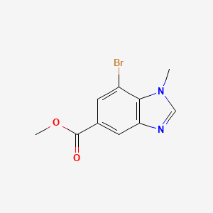 molecular formula C10H9BrN2O2 B1432058 7-溴-1-甲基苯并二唑-5-甲酸甲酯 CAS No. 1420800-41-4