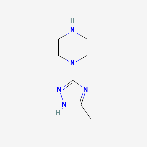 molecular formula C7H13N5 B1432065 1-(5-甲基-4H-1,2,4-三唑-3-基)哌嗪 CAS No. 111641-20-4