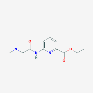 molecular formula C12H17N3O3 B1432073 6-[2-(二甲氨基)乙酰氨基]吡啶-2-甲酸乙酯 CAS No. 1803586-21-1