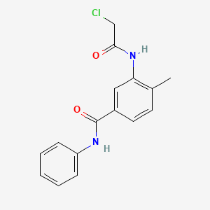 B1432075 3-(2-chloroacetamido)-4-methyl-N-phenylbenzamide CAS No. 1803609-27-9