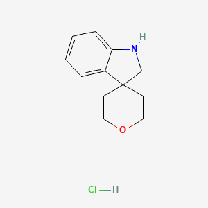 molecular formula C12H16ClNO B1432078 盐酸1,2-二氢螺[吲哚-3,4'-氧杂环己烷] CAS No. 1803581-30-7