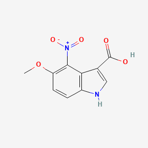 molecular formula C10H8N2O5 B1432085 5-methoxy-4-nitro-1H-indole-3-carboxylic acid CAS No. 135531-95-2