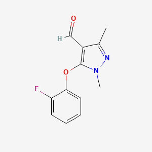 5-(2-Fluorophenoxy)-1,3-dimethyl-1H-pyrazole-4-carbaldehyde