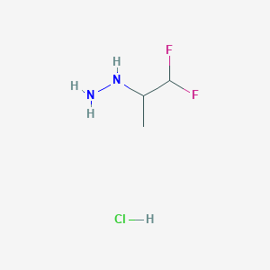 molecular formula C3H9ClF2N2 B1432089 (1,1-二氟丙烷-2-基)肼盐酸盐 CAS No. 1803601-53-7