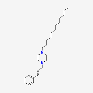 1-Dodecyl-4-(3-phenylprop-2-EN-1-YL)piperazine