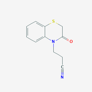 4H-1,4-Benzothiazine-4-propanenitrile, 2,3-dihydro-3-oxo-