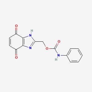 (4,7-dioxo-1H-benzimidazol-2-yl)methyl N-phenylcarbamate