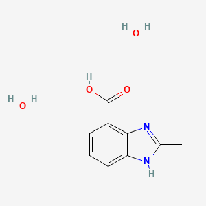 molecular formula C9H12N2O4 B1432096 2-Methyl-1H-benzimidazole-4-carboxylic acid dihydrate CAS No. 1609401-28-6