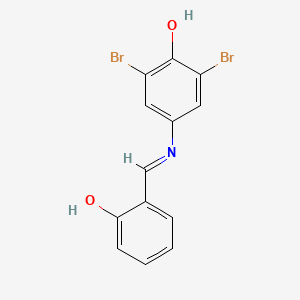 Phenol, 2,6-dibromo-4-[[(2-hydroxyphenyl)methylene]amino]-