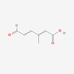 molecular formula C7H8O3 B14320999 3-Methyl-6-oxohexa-2,4-dienoic acid CAS No. 111729-95-4