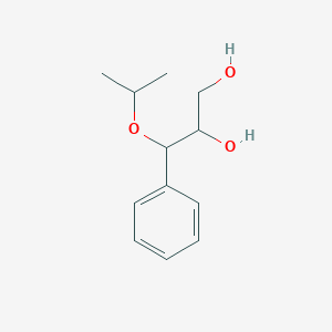 molecular formula C12H18O3 B14321024 3-Phenyl-3-[(propan-2-yl)oxy]propane-1,2-diol CAS No. 104171-19-9