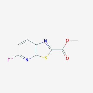 molecular formula C8H5FN2O2S B1432107 Methyl 5-fluoro-[1,3]thiazolo[5,4-b]pyridine-2-carboxylate CAS No. 1440427-98-4