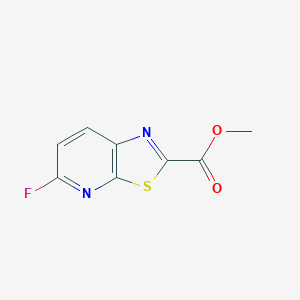 molecular formula C8H5FN2O2S B1432107 5-氟-[1,3]噻唑并[5,4-b]吡啶-2-甲酸甲酯 CAS No. 1440427-98-4