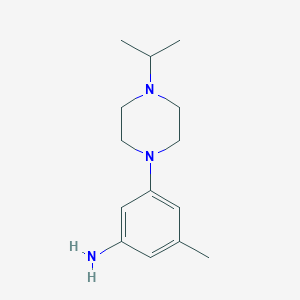 molecular formula C14H23N3 B1432108 3-Methyl-5-[4-(propan-2-yl)piperazin-1-yl]aniline CAS No. 1708321-67-8