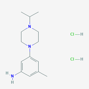 molecular formula C14H25Cl2N3 B1432109 3-Methyl-5-[4-(propan-2-yl)piperazin-1-yl]aniline dihydrochloride CAS No. 1803584-07-7