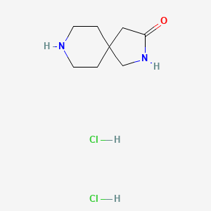 molecular formula C8H16Cl2N2O B1432111 2,8-Diazaspiro[4.5]decan-3-one dihydrochloride CAS No. 1417301-86-0