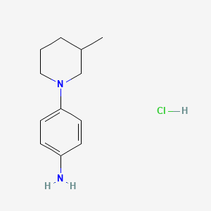 molecular formula C12H19ClN2 B1432117 [4-(3-Methylpiperidin-1-yl)phenyl]amine hydrochloride CAS No. 1431965-34-2