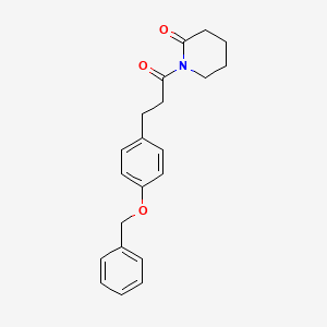 2-Piperidinone, 1-[1-oxo-3-[4-(phenylmethoxy)phenyl]propyl]-