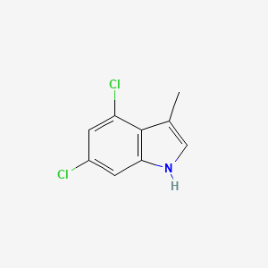 molecular formula C9H7Cl2N B1432130 4,6-dichloro-3-methyl-1H-indole CAS No. 1956379-85-3