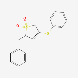 2-Benzyl-4-(phenylsulfanyl)-2,5-dihydro-1H-1lambda~6~-thiophene-1,1-dione