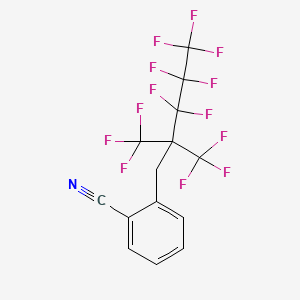 2-[3,3,4,4,5,5,5-Heptafluoro-2,2-bis(trifluoromethyl)pentyl]benzonitrile