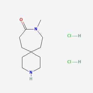 B1432140 9-Methyl-3,9-diazaspiro[5.6]dodecan-10-one dihydrochloride CAS No. 1390654-21-3