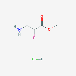 molecular formula C4H9ClFNO2 B1432144 Methyl 3-amino-2-fluoropropanoate hydrochloride CAS No. 110501-26-3
