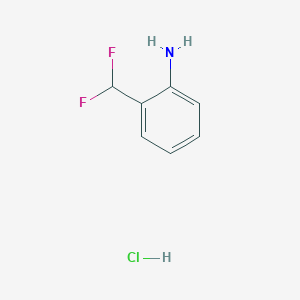 molecular formula C7H8ClF2N B1432145 2-(Difluoromethyl)aniline hydrochloride CAS No. 1422344-12-4