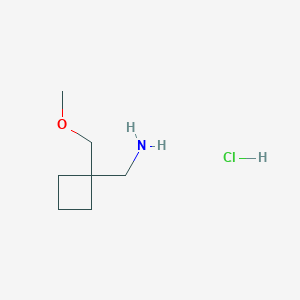 molecular formula C7H16ClNO B1432148 (1-(Methoxymethyl)cyclobutyl)methanamine hydrochloride CAS No. 1609402-91-6