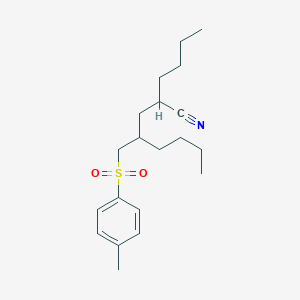 2-Butyl-4-[(4-methylbenzene-1-sulfonyl)methyl]octanenitrile