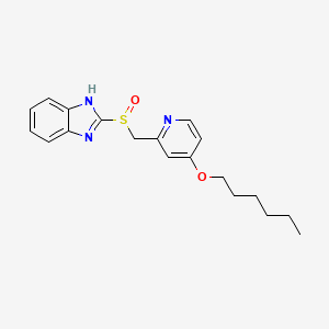 2-{[4-(Hexyloxy)pyridin-2-yl]methanesulfinyl}-1H-benzimidazole