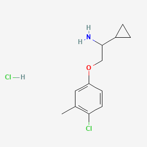 molecular formula C12H17Cl2NO B1432168 [2-(4-Chloro-3-methylphenoxy)-1-cyclopropylethyl]-amine hydrochloride CAS No. 1417566-96-1