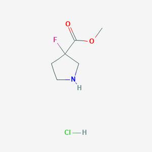 molecular formula C6H11ClFNO2 B1432181 3-氟吡咯烷-3-羧酸甲酯盐酸盐 CAS No. 1375473-59-8