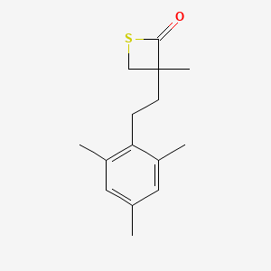 3-Methyl-3-[2-(2,4,6-trimethylphenyl)ethyl]thietan-2-one