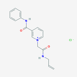 1-{2-Oxo-2-[(prop-2-en-1-yl)amino]ethyl}-3-(phenylcarbamoyl)pyridin-1-ium chloride